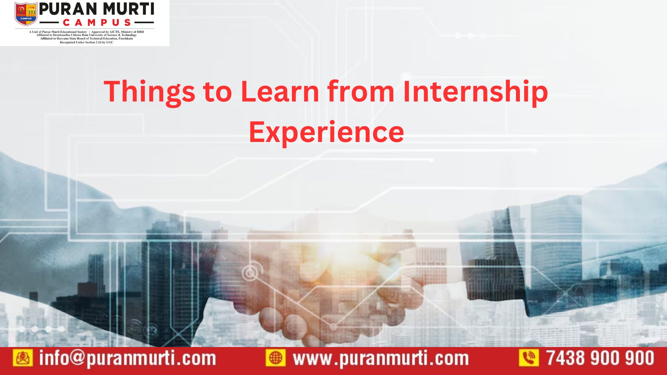 Things to Learn from Internship Experience