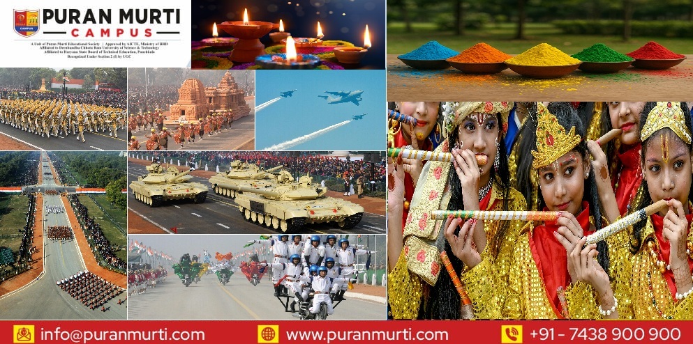 Holidays 2026. Students celebrating festivals at Puran Murti