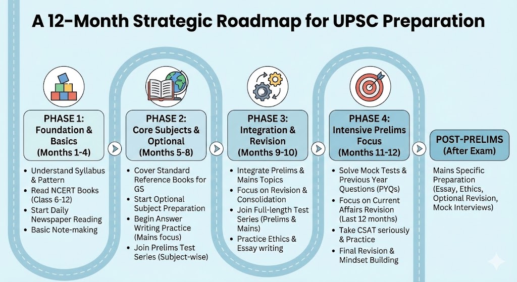 UPSC CSE Exam Strategic Roadmap infographics