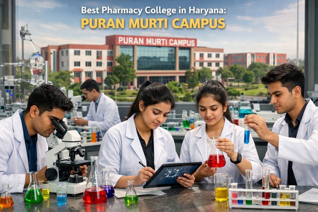 Modern pharmacy lab at Puran Murti College of Pharmacy Haryana