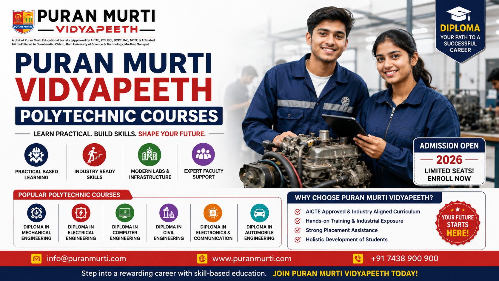 Puran Murti Vidyapeeth Polytechnic Courses